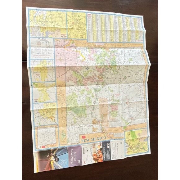 Arizona New Mexico State Map Transportation Travel Highway Map 2018 AAA - Picture 2 of 12
